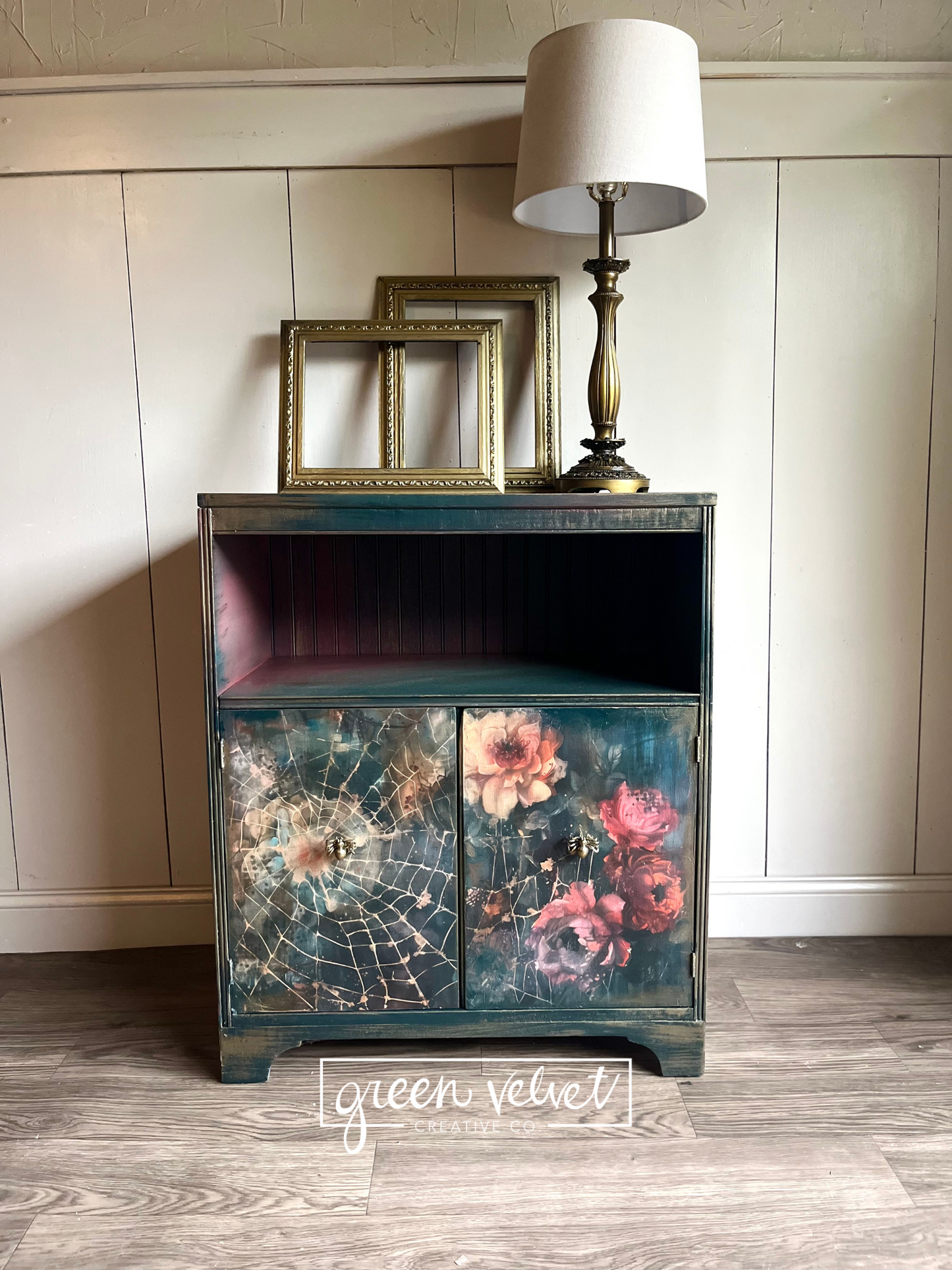 SOLD - Tangled Web and Spider Cabinet