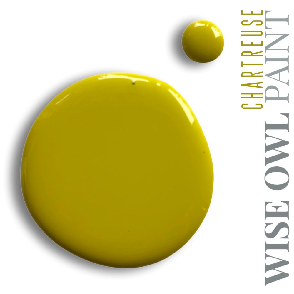 Wise Owl Chalk Synthesis Paint - Chartreuse | Eco-Friendly, Matte Finish, Furniture & DIY Paint