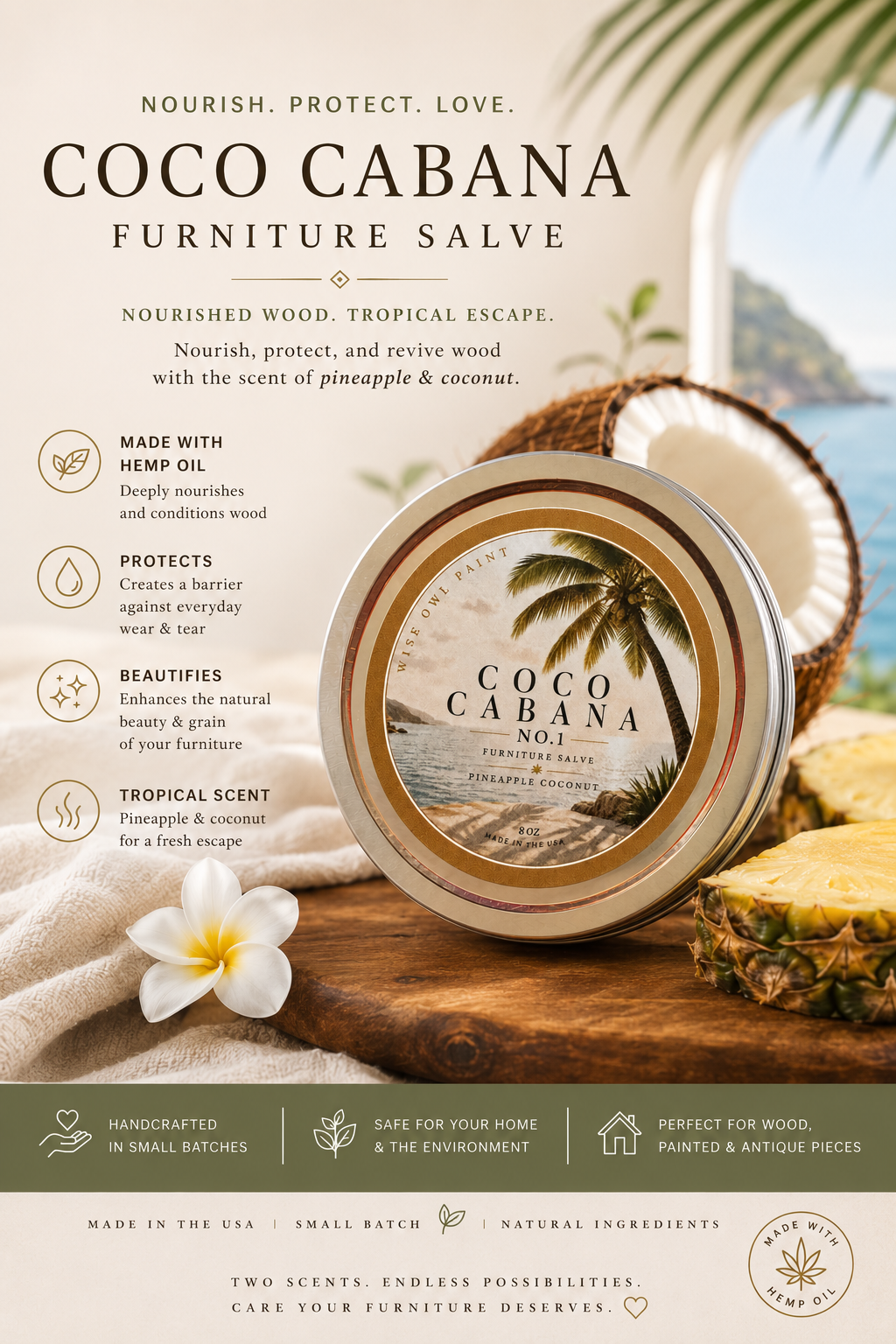 Wise Owl Furniture Salve - Coco Cabana No. 1