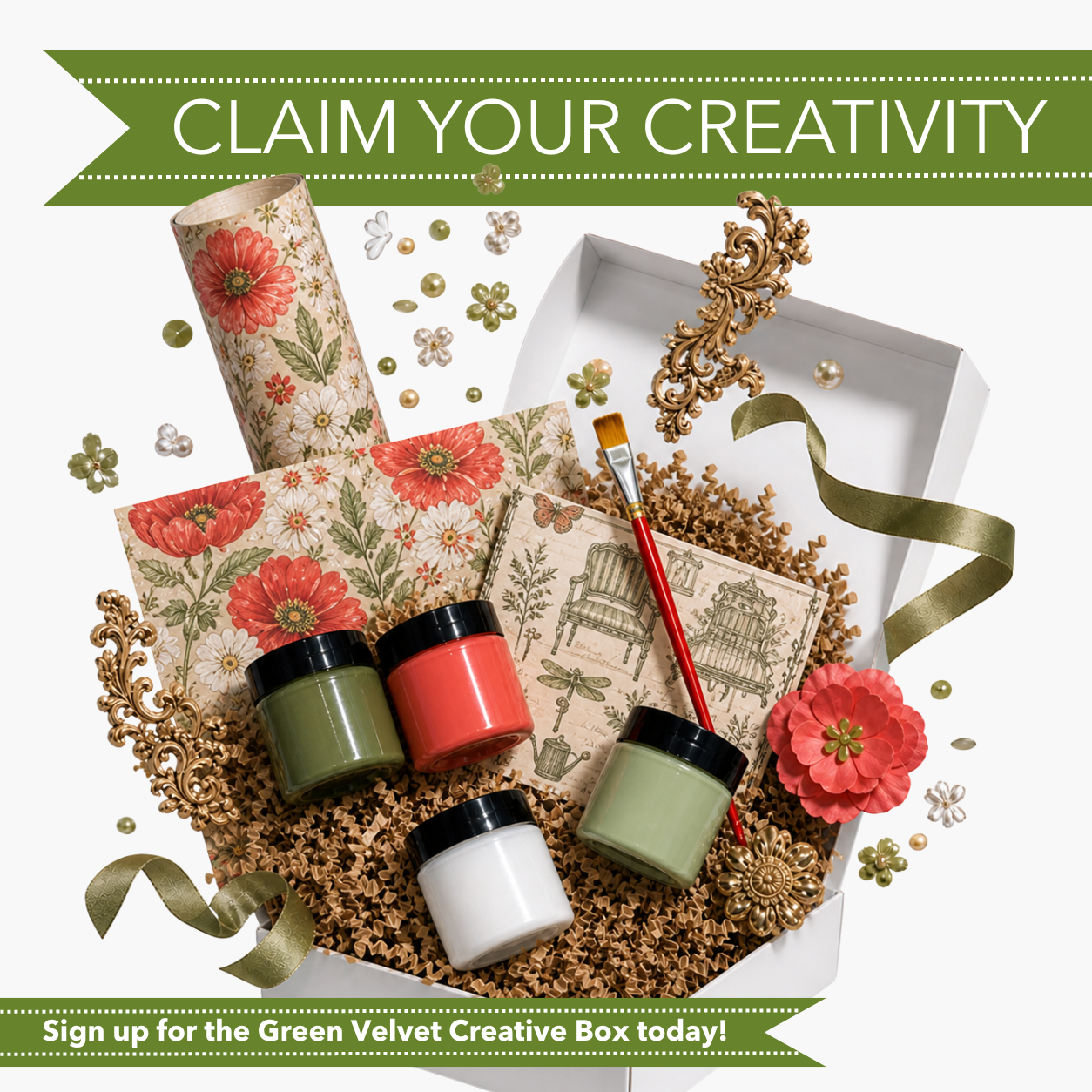 Green Velvet Creative Box