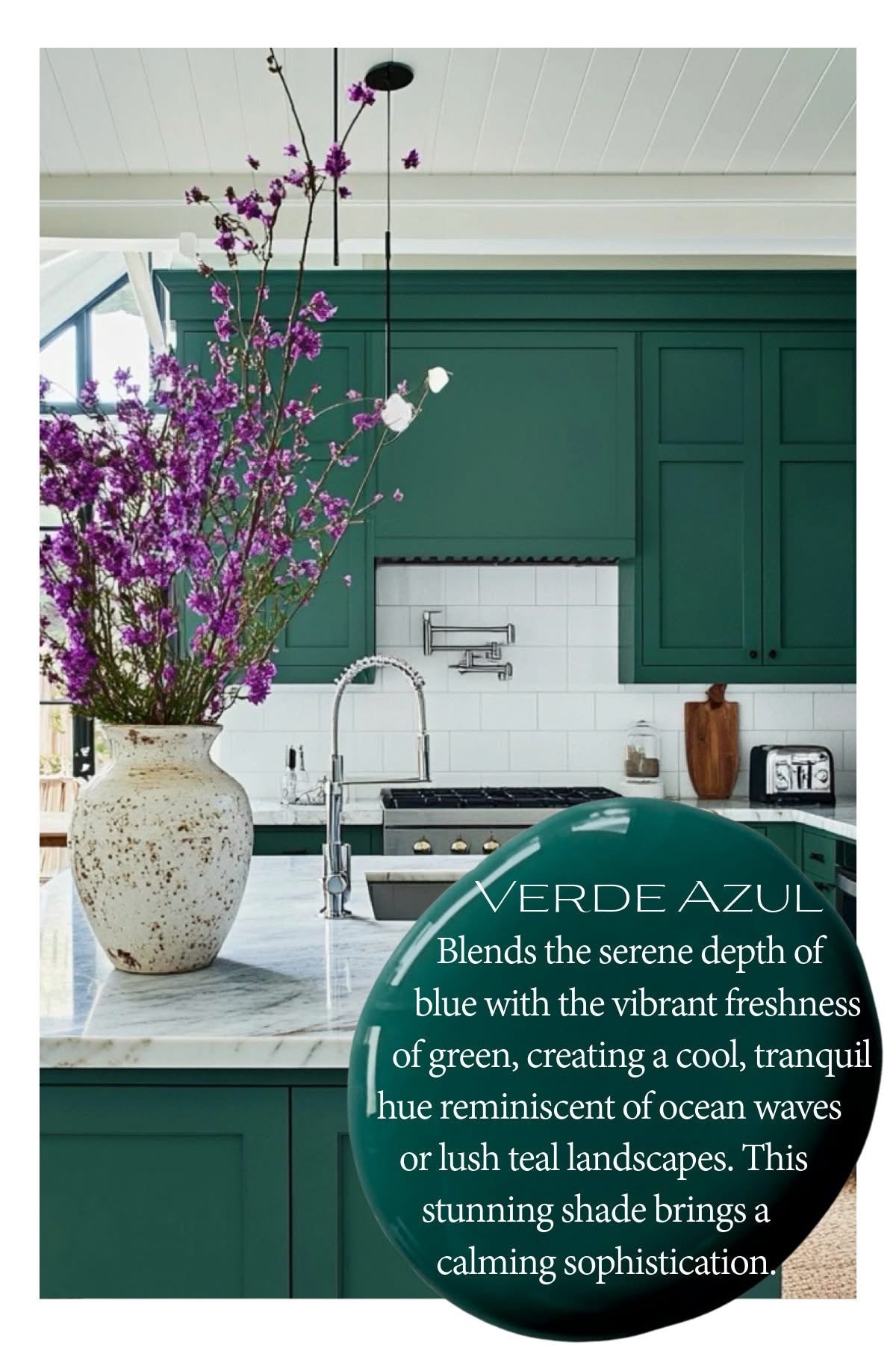 Wise Owl Chalk Synthesis Paint - Verde Azul | Eco-Friendly, Matte Finish, Furniture & DIY Paint