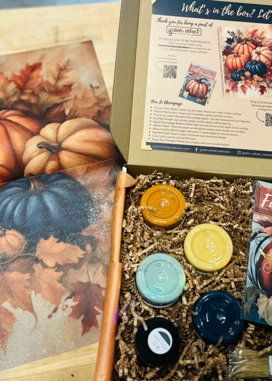 Green Velvet Creative Box - One Time Pumpkin Box