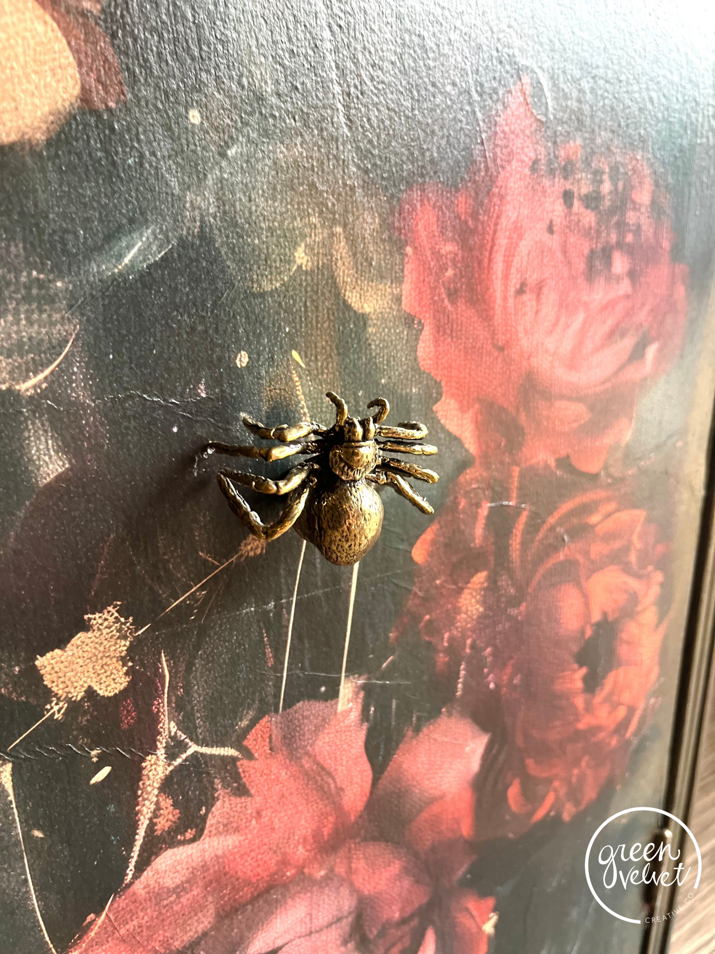 SOLD - Tangled Web and Spider Cabinet