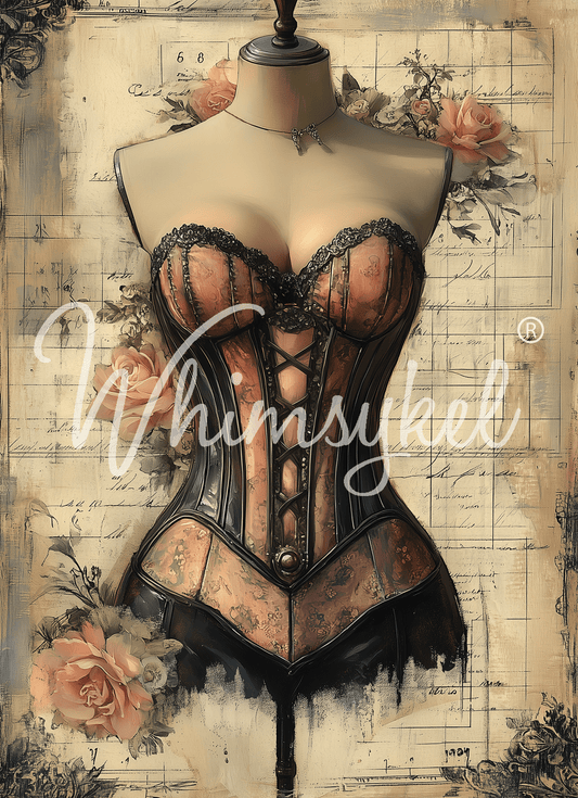 Laced in Time  | 18 lb Decoupage Tissue Paper | 21x29 in