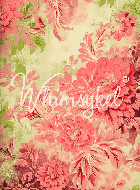 Limekissed Flowers  | 18 lb Decoupage Tissue Paper | 21x29 in