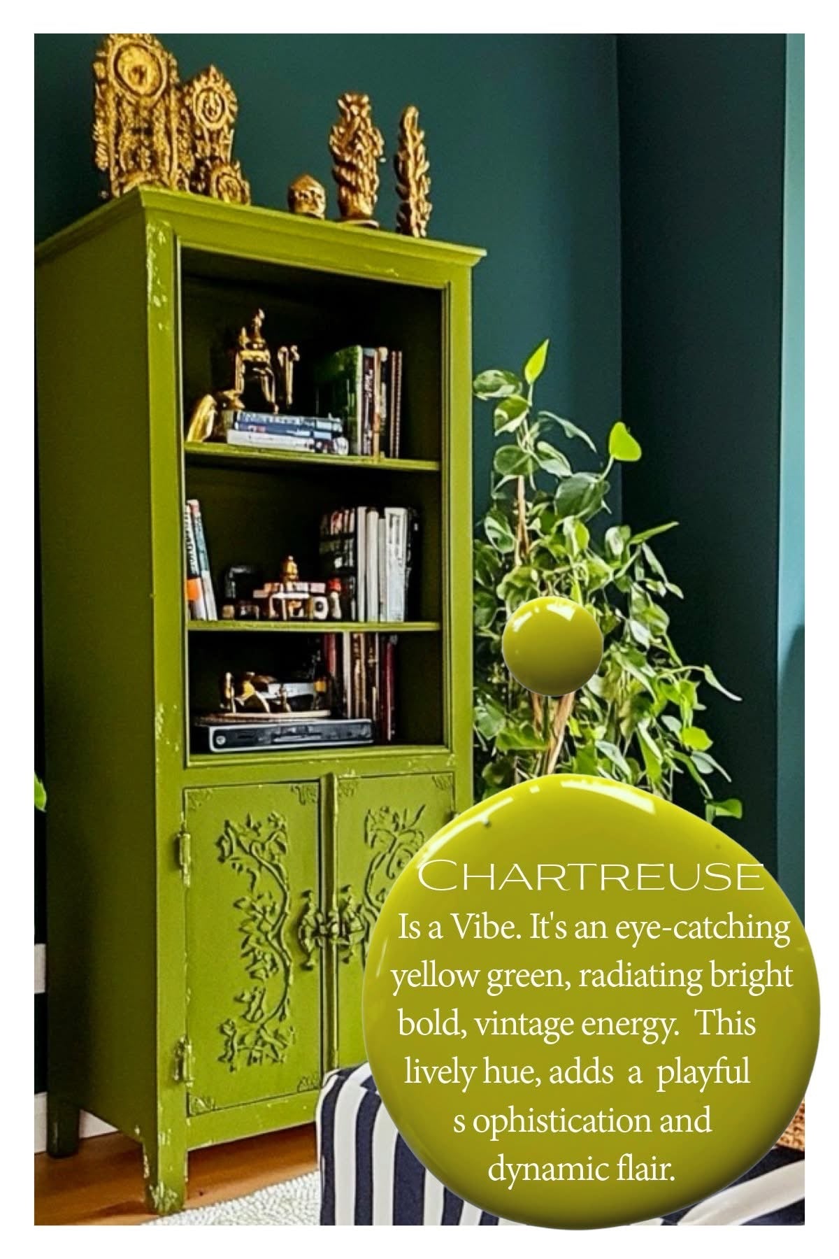 Wise Owl Chalk Synthesis Paint - Chartreuse | Eco-Friendly, Matte Finish, Furniture & DIY Paint