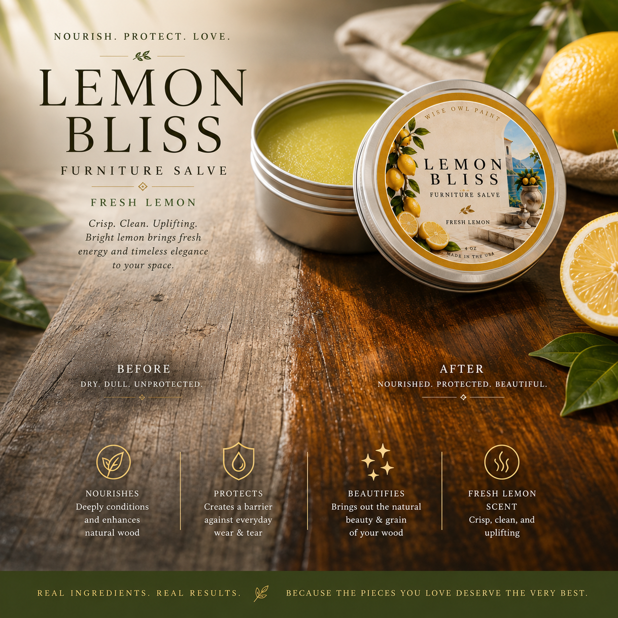 Wise Owl Furniture Salve - Lemon Bliss