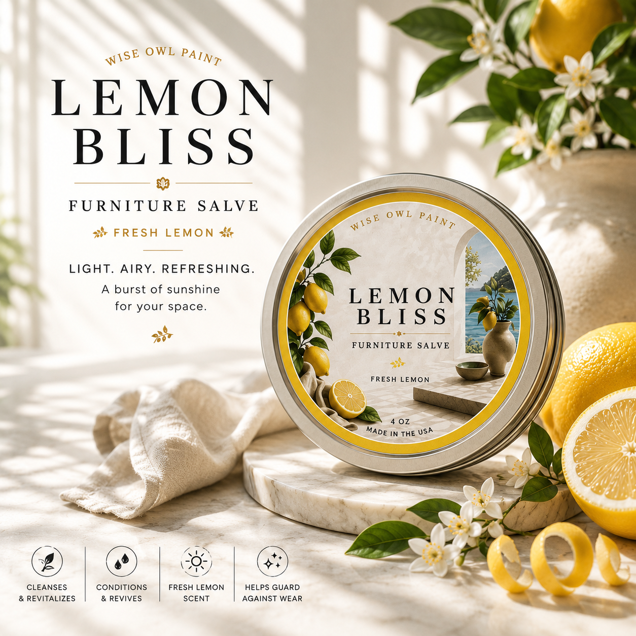 Wise Owl Furniture Salve - Lemon Bliss