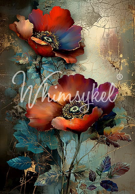 Moody Petals | 18 lb Decoupage Tissue Paper | 21x29